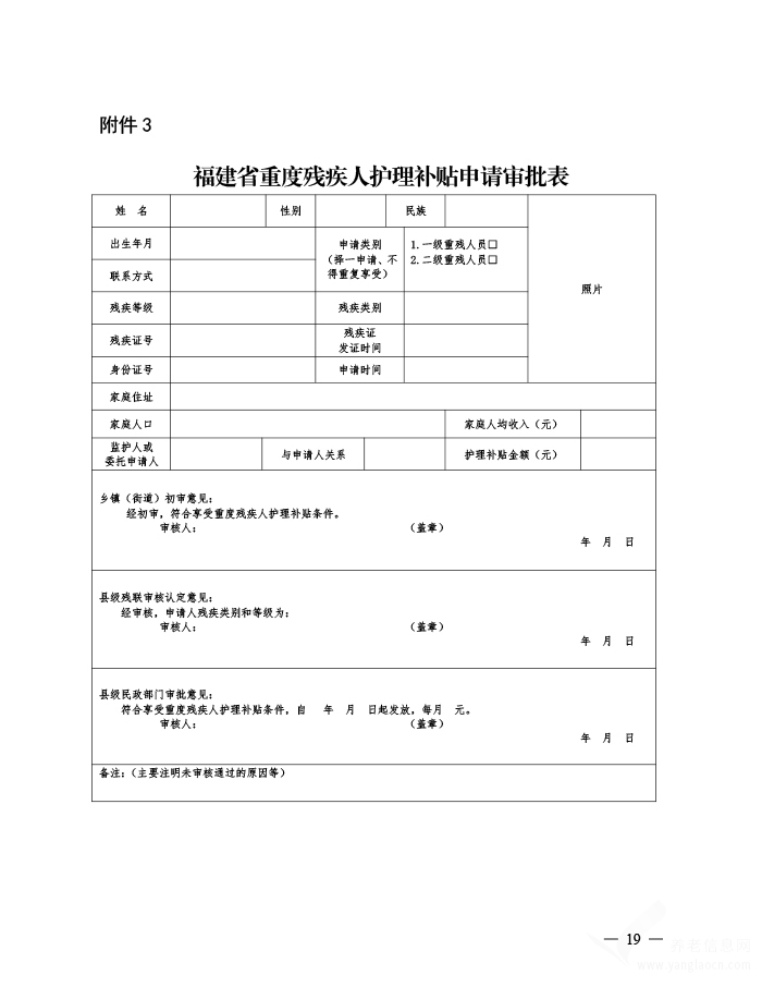 福建省困難殘疾人生活補(bǔ)貼和重度殘疾人護(hù)理補(bǔ)貼實(shí)施辦法